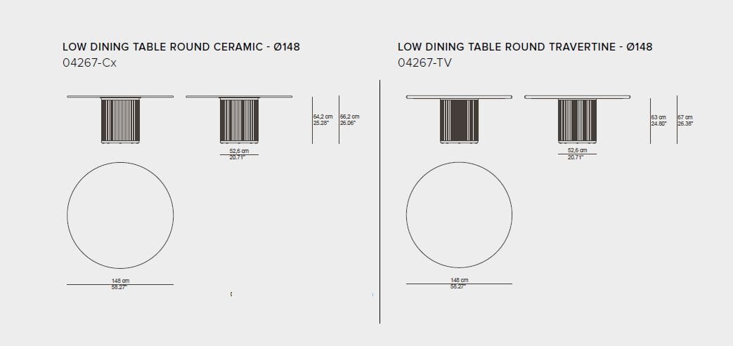 Круглый стол из тикового дерева TRIBÙ восемь ARCH-00147824 - Вид №8