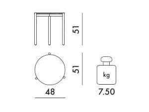 Круглый журнальный столик из керамогранита Kartell UNDIQUE ARCH-00048902 - Вид №13