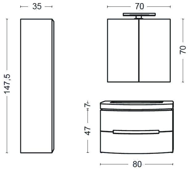 Mobiltesino Тумба под умывальник одинарная из березы Drop sun-id-1411667 - Вид №1
