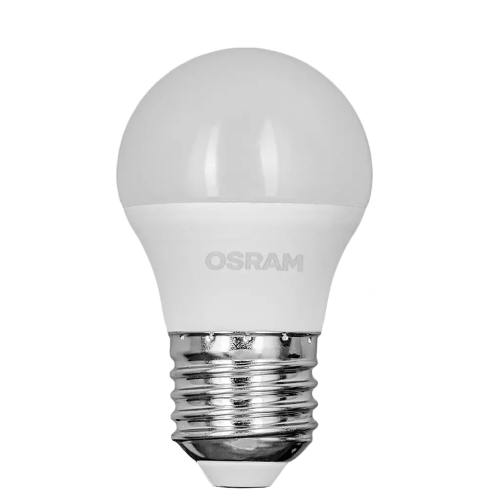 Лампа светодиодная Osram шар 5Вт 470Лм E27 холодный белый свет 85099897 STLM-2156353  - Вид №1