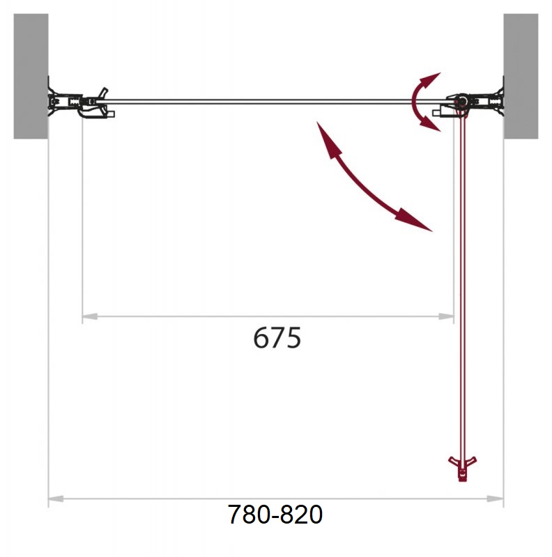 Душевая дверь в нишу BelBagno SELA-B-1-80-C-Cr  - Вид №1