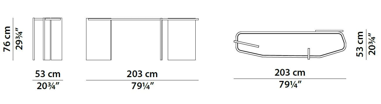 Мраморный консольный стол Baxter шерсть ARCH-00006529 - Вид №1