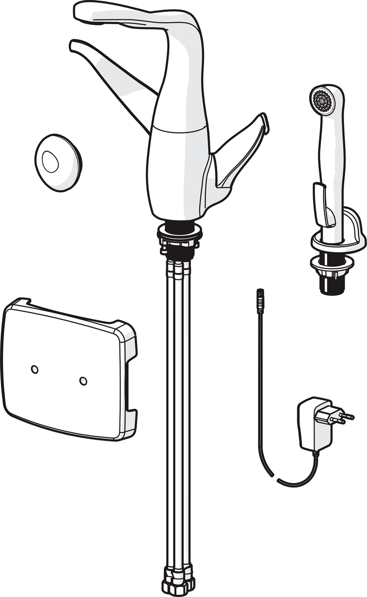 Oras 8227F Смеситель для кухни с клапаном, 230/12 V 8227F ALESSI Swan By Хром  - Вид №2