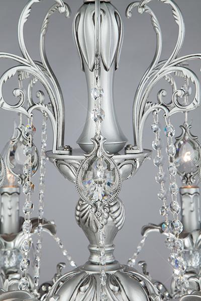 Подвесная люстра Bogates Wonderful 276/6 Strotskis BOGATES ДИЗАЙНЕРСКИЕ, WONDERFUL 181801 Серебро  - Вид №2