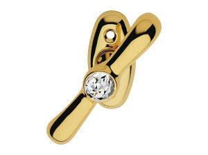 Кремонезе из хромированной латуни с кристаллами Swarovski® на розетке