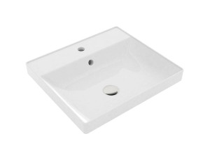Керамическая прямоугольная встраиваемая раковина
