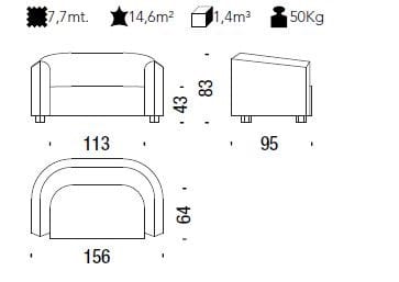 Ткань диван MOROSO Deco Futura ARCH-00039107 - Вид №2