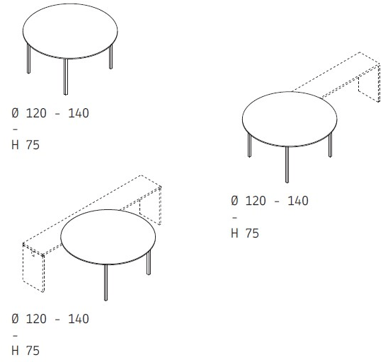 Citterio Круглый стол для переговоров Bridge sun-id-1470317 - Вид №3