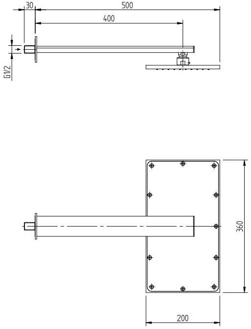 ZAZZERI Настенная лейка душа с держателем Moon sun-id-1464142 - Вид №2