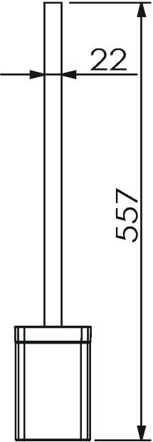 11327A Ерш напольный без крышки цвет хром LANGBERGER VICO - Вид №3