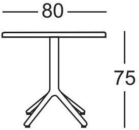 SCAB DESIGN Квадратный стол с основанием 4 звезды sun-id-1440187 - Вид №5