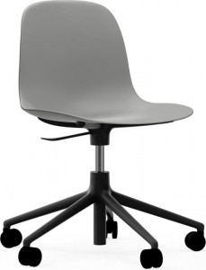 606051 Кресло Swivel 5W Gaslift Black Alu Grey Normann Copenhagen Form