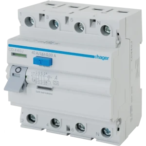 УЗО Hager CD440j 3P N 40 A 30 мА 4.5 кА A 82610954 STLM-2013186