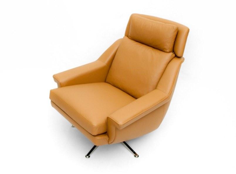 Mytto Поворотное кожаное кресло с подголовником Larforma sun-id-1455857 - Вид №2