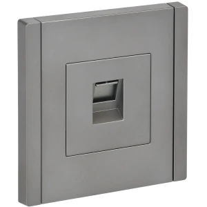 Розетка встраиваемая IEK Forte&Piano RJ45 cat 5е цвет сталь 89436007 STLM-2154250