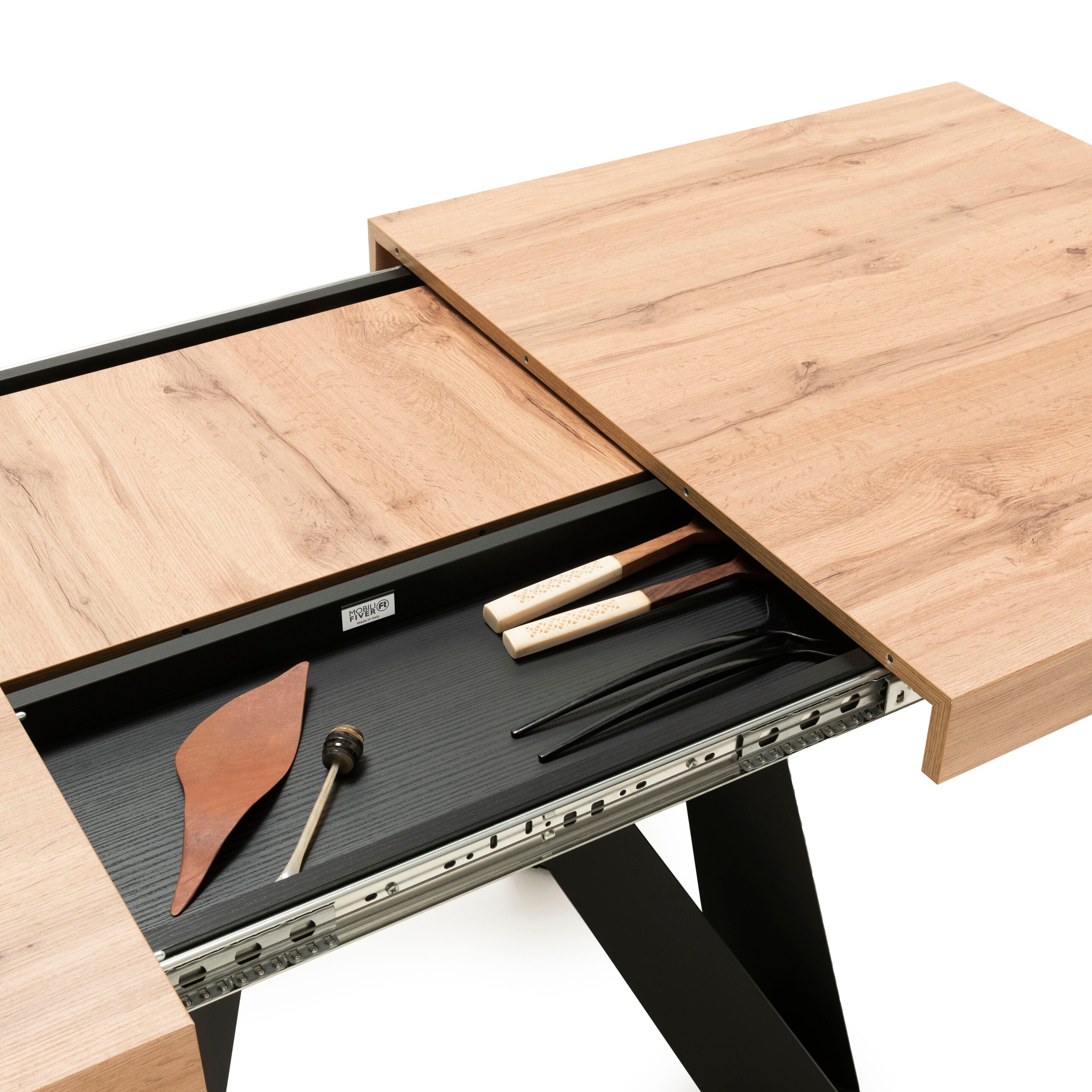 Выдвижной прямоугольный стол из железа с меламиновой столешницей Mobili Fiver ROMINA ARCH-00069646 - Вид №31