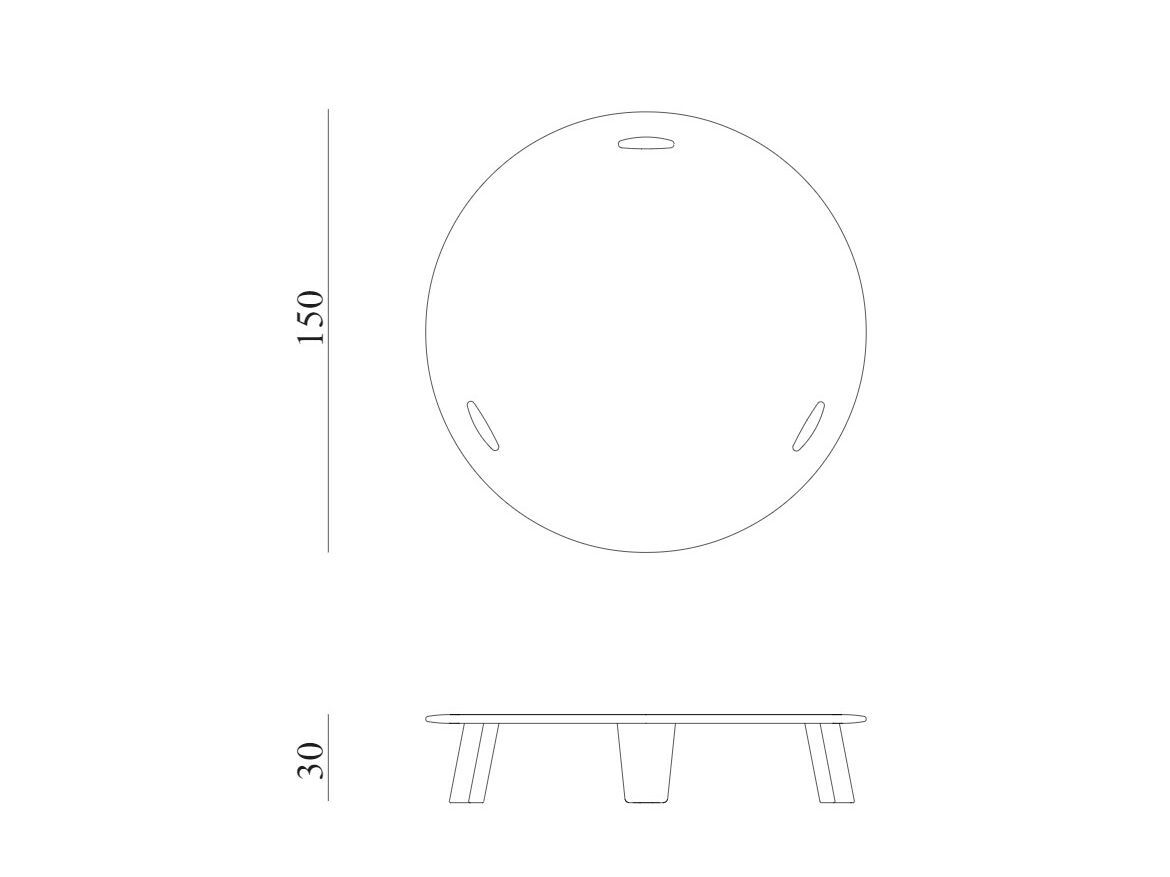 Мраморный круглый низкий садовый столик Exteta 10th ARCH-00143435 - Вид №4
