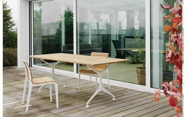 Alias Складной прямоугольный садовый стол из алюминия и дерева Teak setes sun-id-1421577 - Вид №2