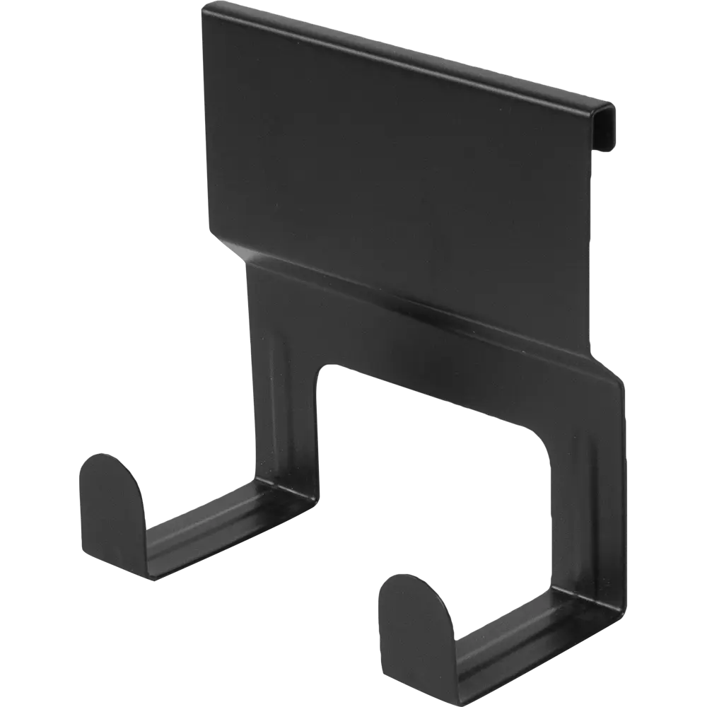 Крючок двухрожковый Swensa Lund для рейлинга цвет чёрный STLM-2089581