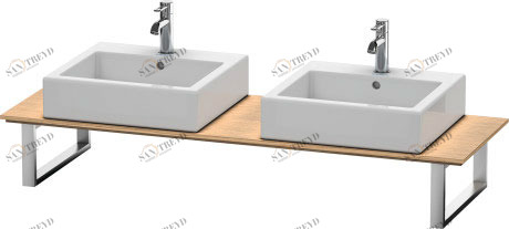 XL016C05252 Консоль для накладных раковин и встраиваемых умывальников, для угла слева X-Large #XL016C 480 мм Европейский дуб, декор Duravit