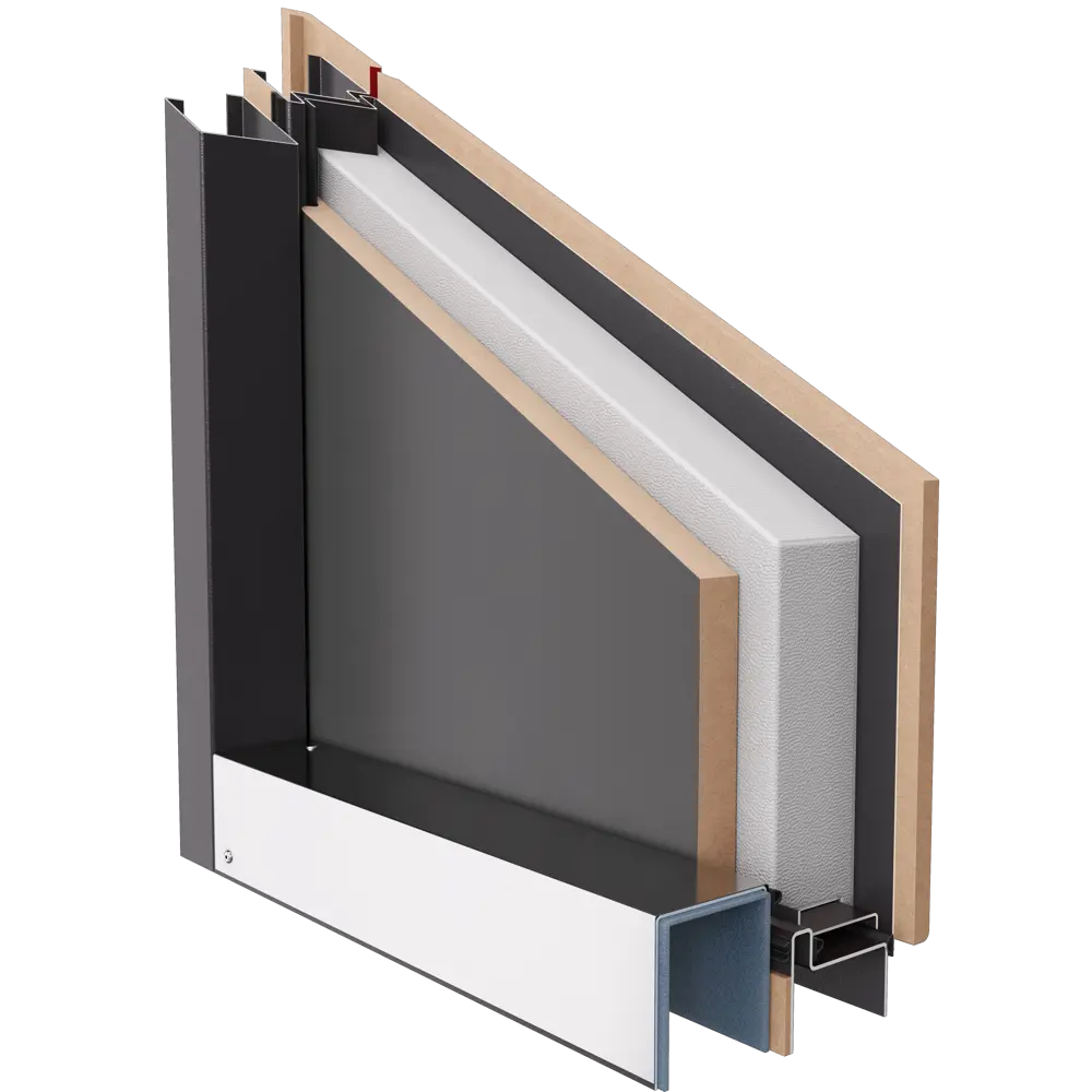 Дверь металлическая Термо РР Стекло, 950 мм, левая, цвет серый TOREX STLM-2129658 - Вид №14