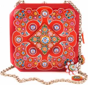 10660454 Хохломская Роспись Бижутерия с миниатюрой Сумка Квадратная (Коллекционное изделие) Дерево