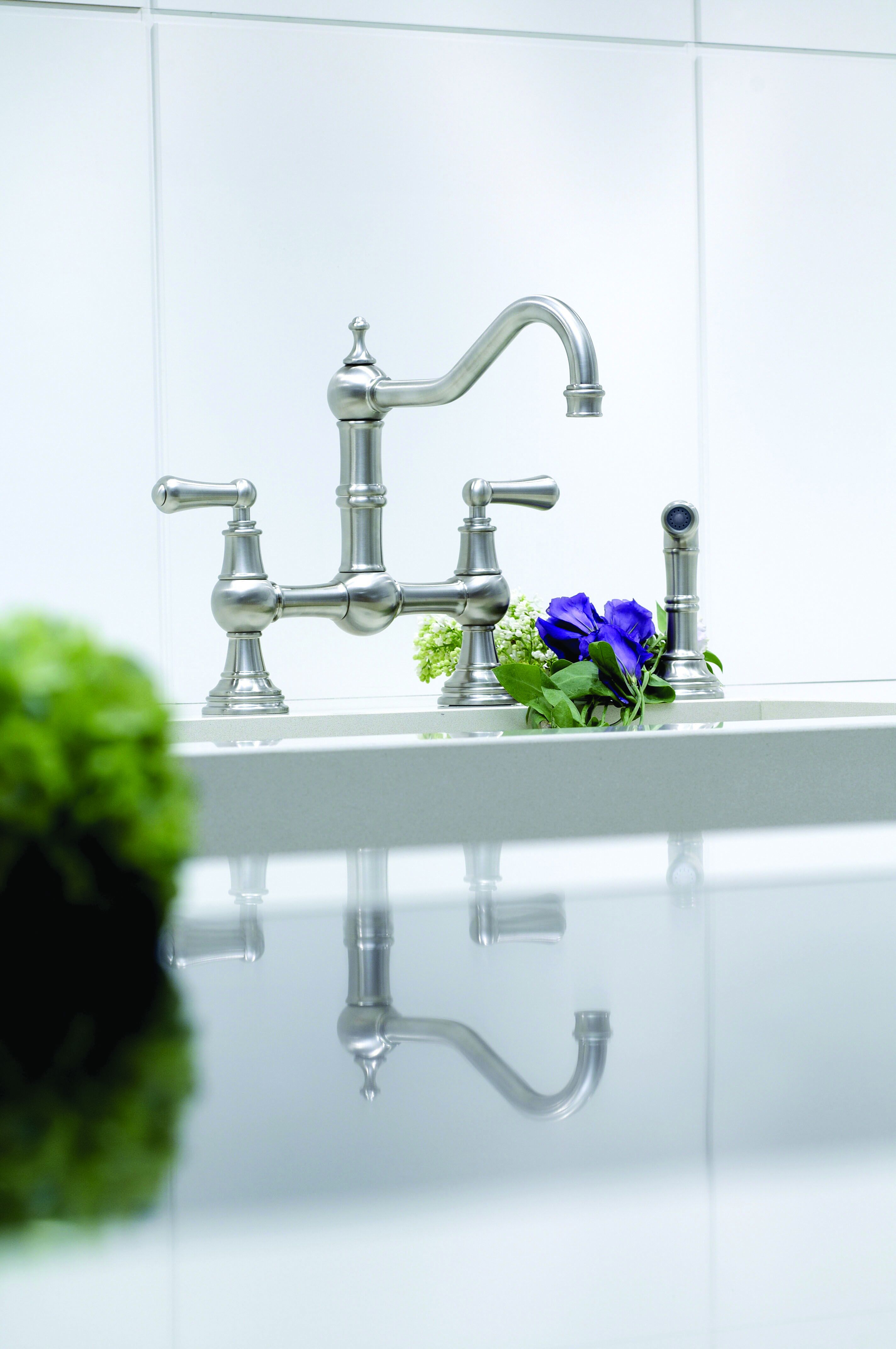 4756 Смеситель для мойки Provence с рычажными ручками и ополаскивателем Traditional Perrinandrowe - Вид №2