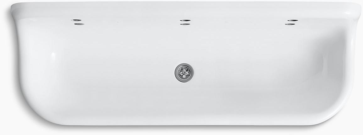 K-3203-0 Подвесная раковина настенная прямоугольная Kohler  белая  - Вид №2