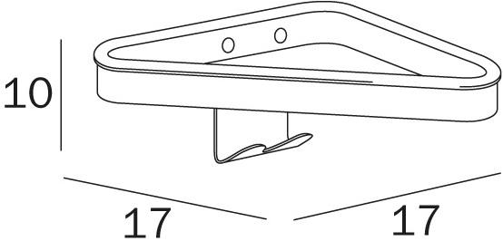 INDA® Настенная мыльница из пмма Hotellerie A04310 - Вид №1