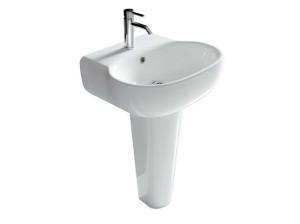 Керамическая раковина на колонне