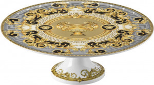 10582031 Rosenthal Versace Блюдо на ножке Rosenthal Versace Престиж Гала 33см, фарфор Фарфор