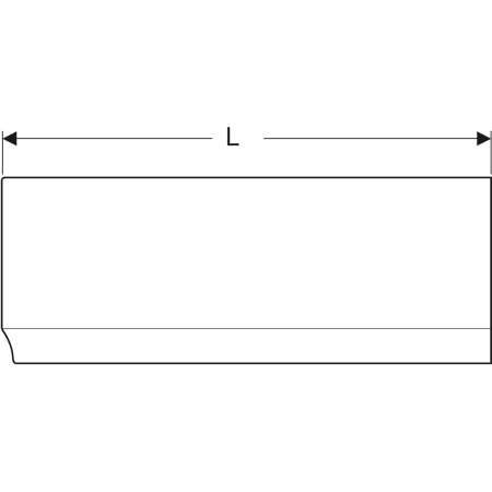 554.824.01.1 Передняя обшивка Geberit Renova для асимметричной ванны, правая Geberit  - Вид №2