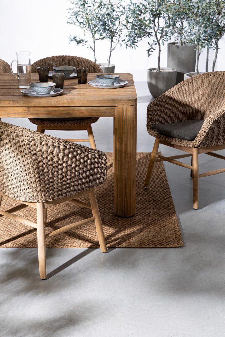 Прямоугольный садовый стол из тикового дерева BIZZOTTO MAVERICK ARCH-00134116 - Вид №15