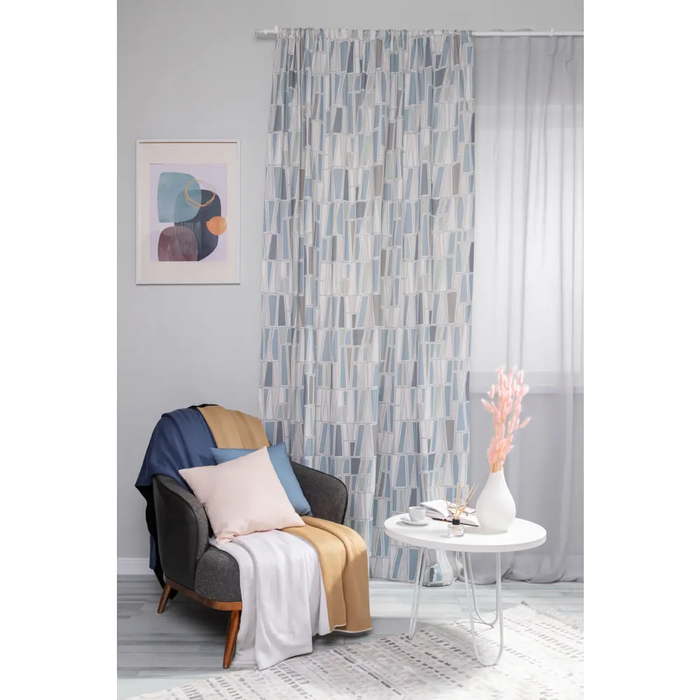 Штора на ленте Тайлер 160x270 см хлопок геометрия Altali STLM-2191284 - Вид №5