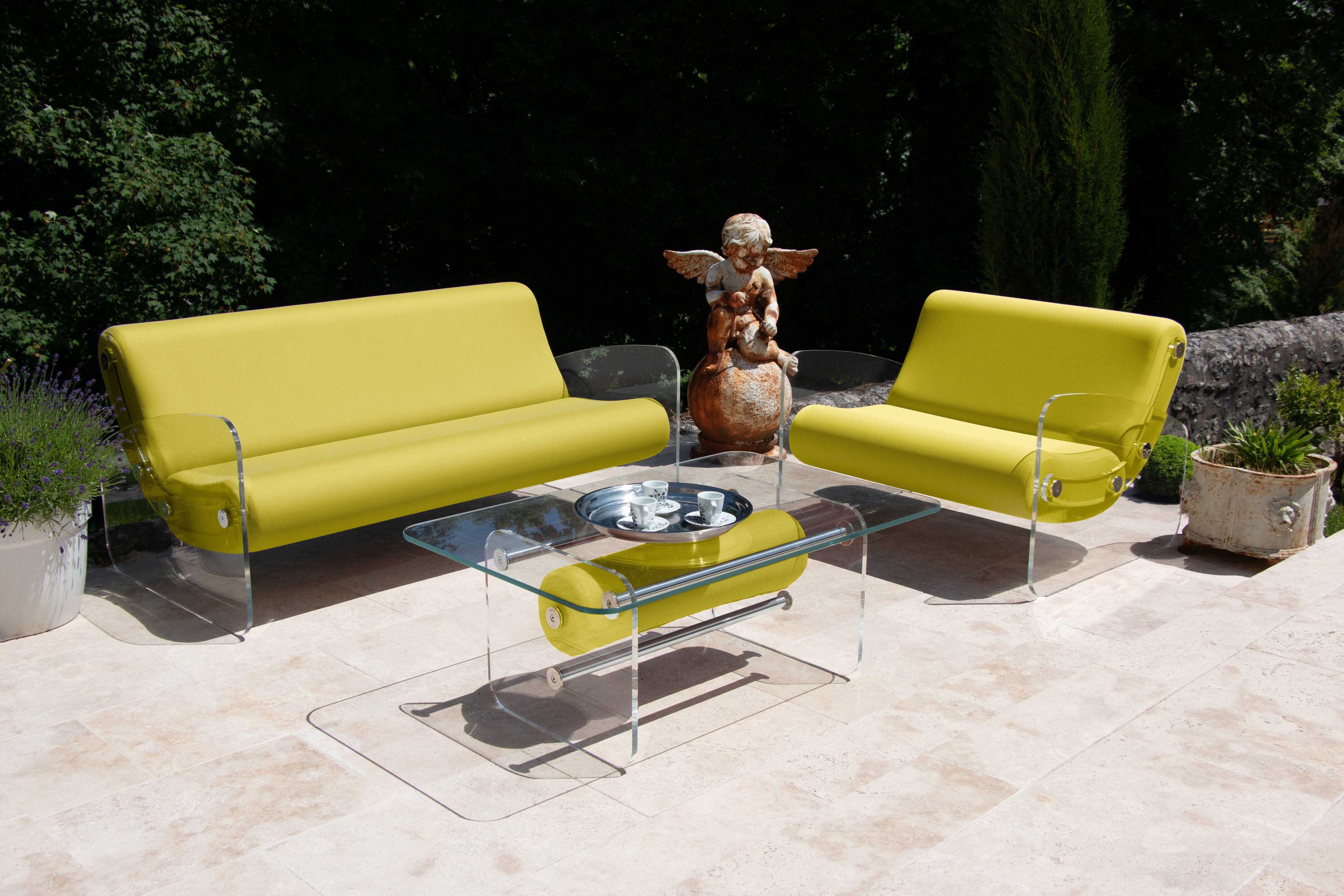 Кресло из ПММА и ткани с подлокотниками KUUMO MW03 ARCH-00150981 - Вид №3