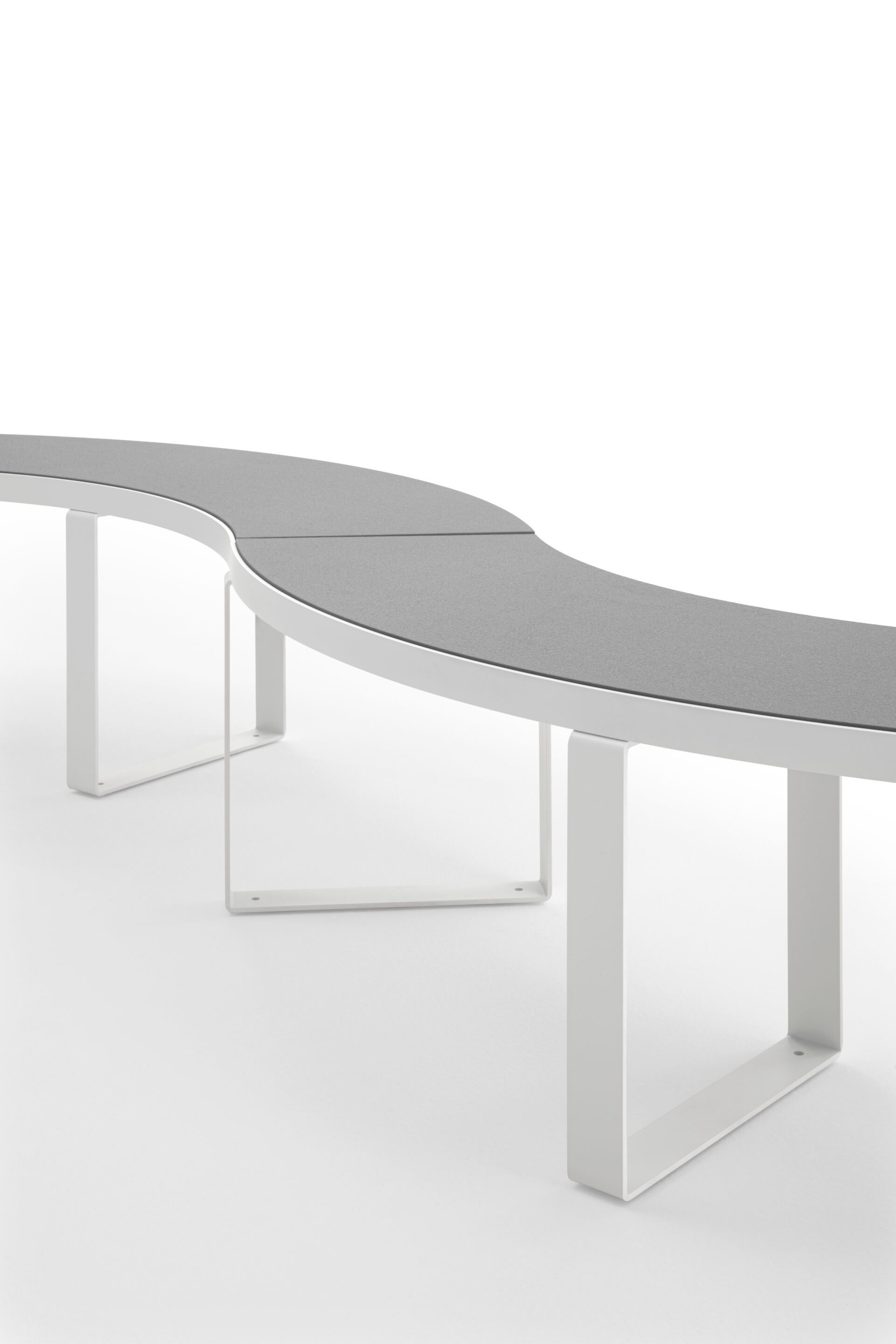 Алюминиевая модульная изогнутая скамья Urbantime Вечнозеленый.040 ARCH-00102999 - Вид №1