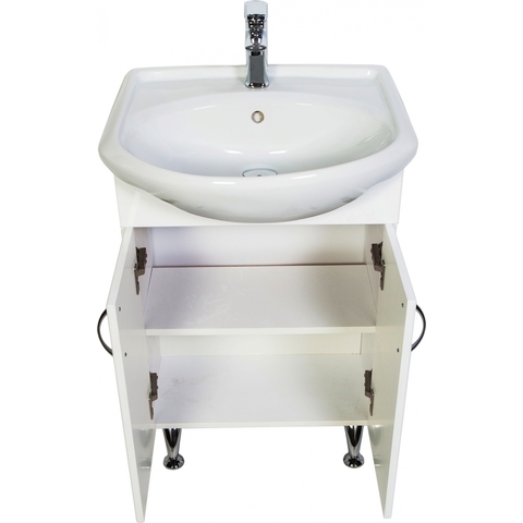 Тумба напольная Роса, цвет белый глянец Хром ORANGE sun-id-1517336 - Вид №2