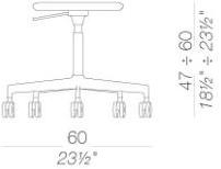 Lapalma Поворотный табурет из ткани на колесиках Lab S72 - Вид №1