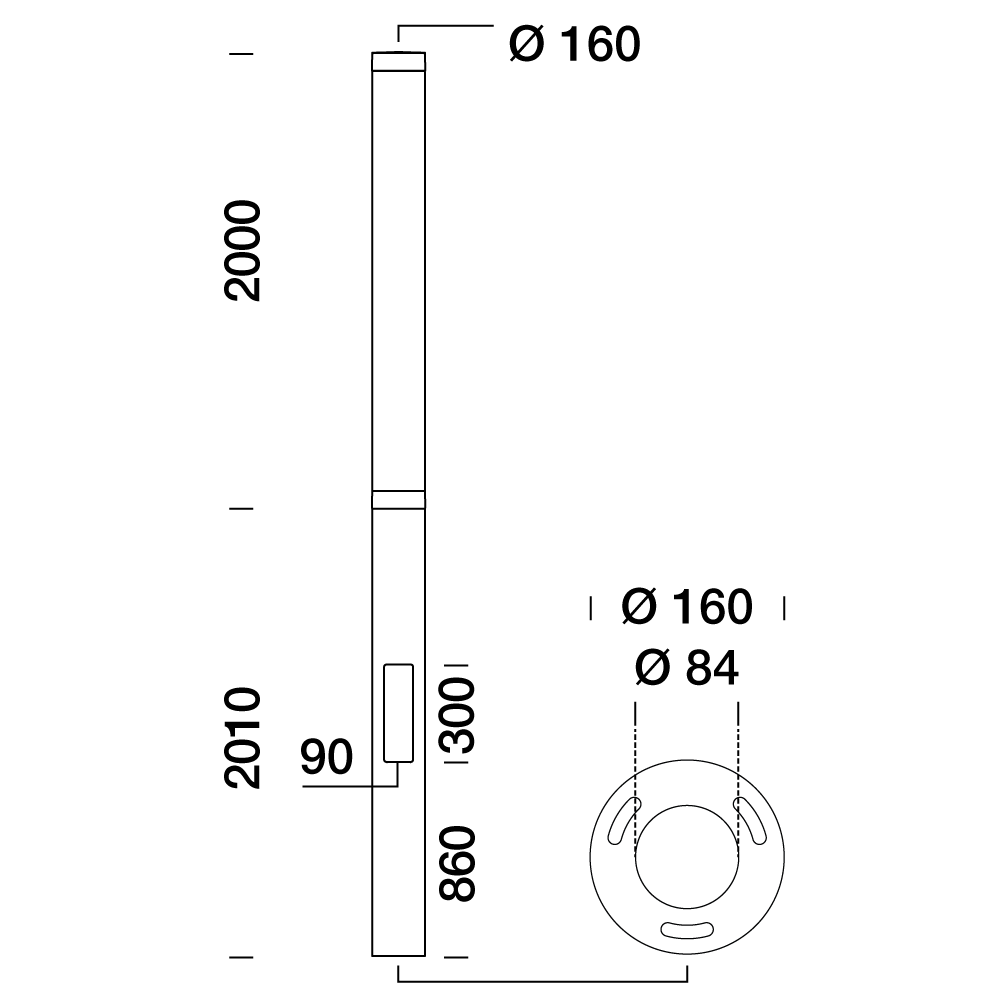 3366614 Уличное освещение  Platek TUBE  TUBE H. 4000 mm - LED 3000K - Вид №10