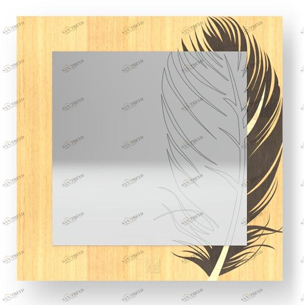 LIGNIS® Квадратное настенное зеркало Dolcevita nature 12.053