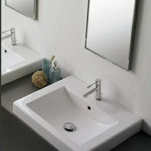 8007A Накладная раковина под столешницу  овальная Scarabeo Ceramiche