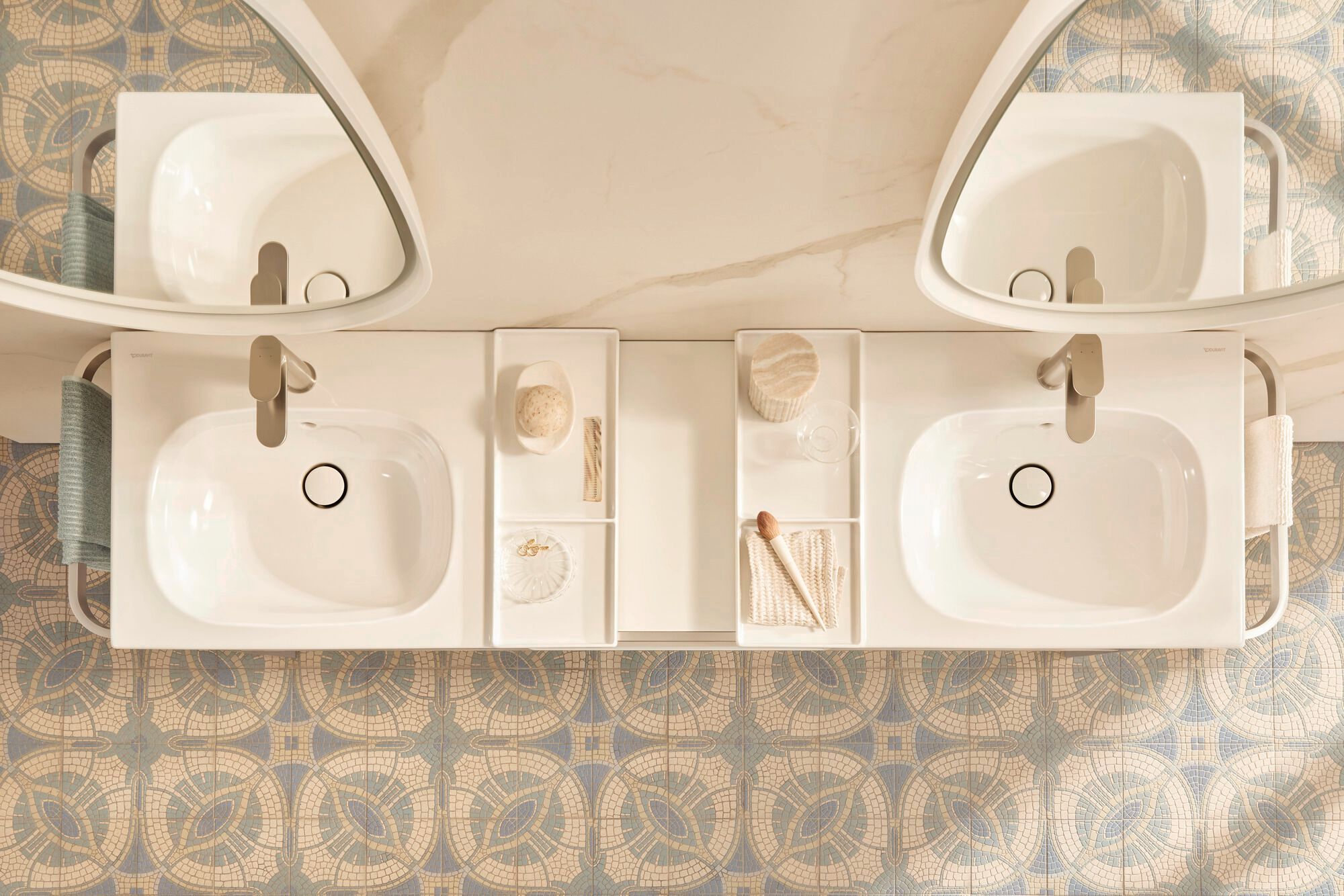 Керамическая раковина с полукруглой прямоугольной раковиной Duravit Aurena ARCH-00032157 - Вид №3