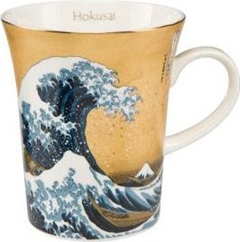 10625519 Goebel Бокал  "Волна" золото 400мл  Хокусай Фарфор 