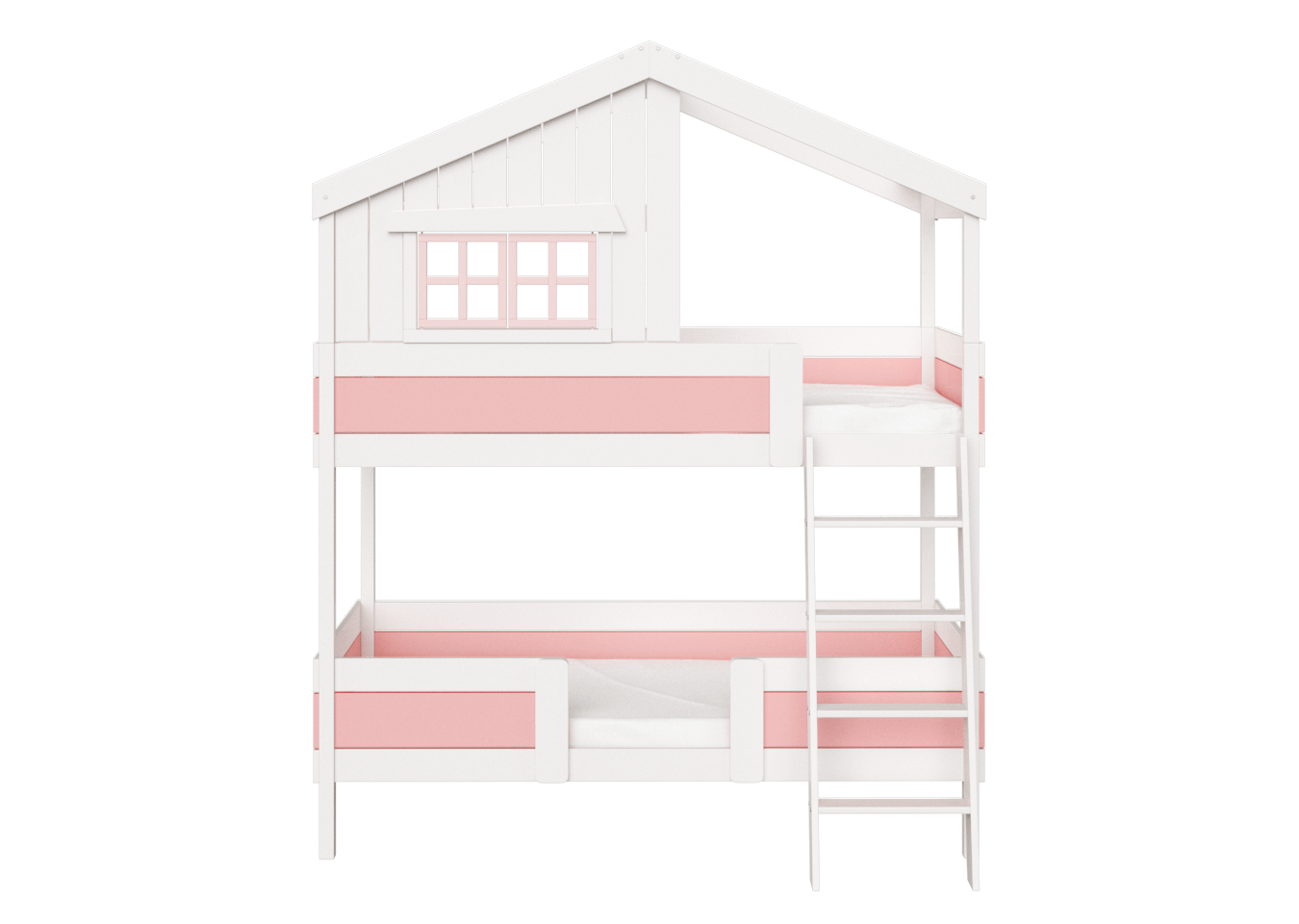 Кровать двухъярусная белая с розовым "Шале L" ELLIPSE ELLIPSE HOME 00-3951302 Белый;розовый Santreyd  - Вид №1