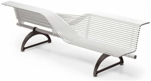 Metalco Стальная скамья со спинкой в ​​современном стиле