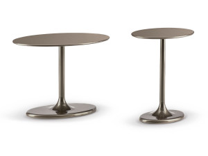 Высокий алюминиевый овальный журнальный столик