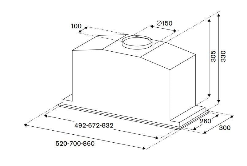 Профессиональный вытяжной шкаф из нержавеющей стали Bertazzoni ARCH-00030334 - Вид №2