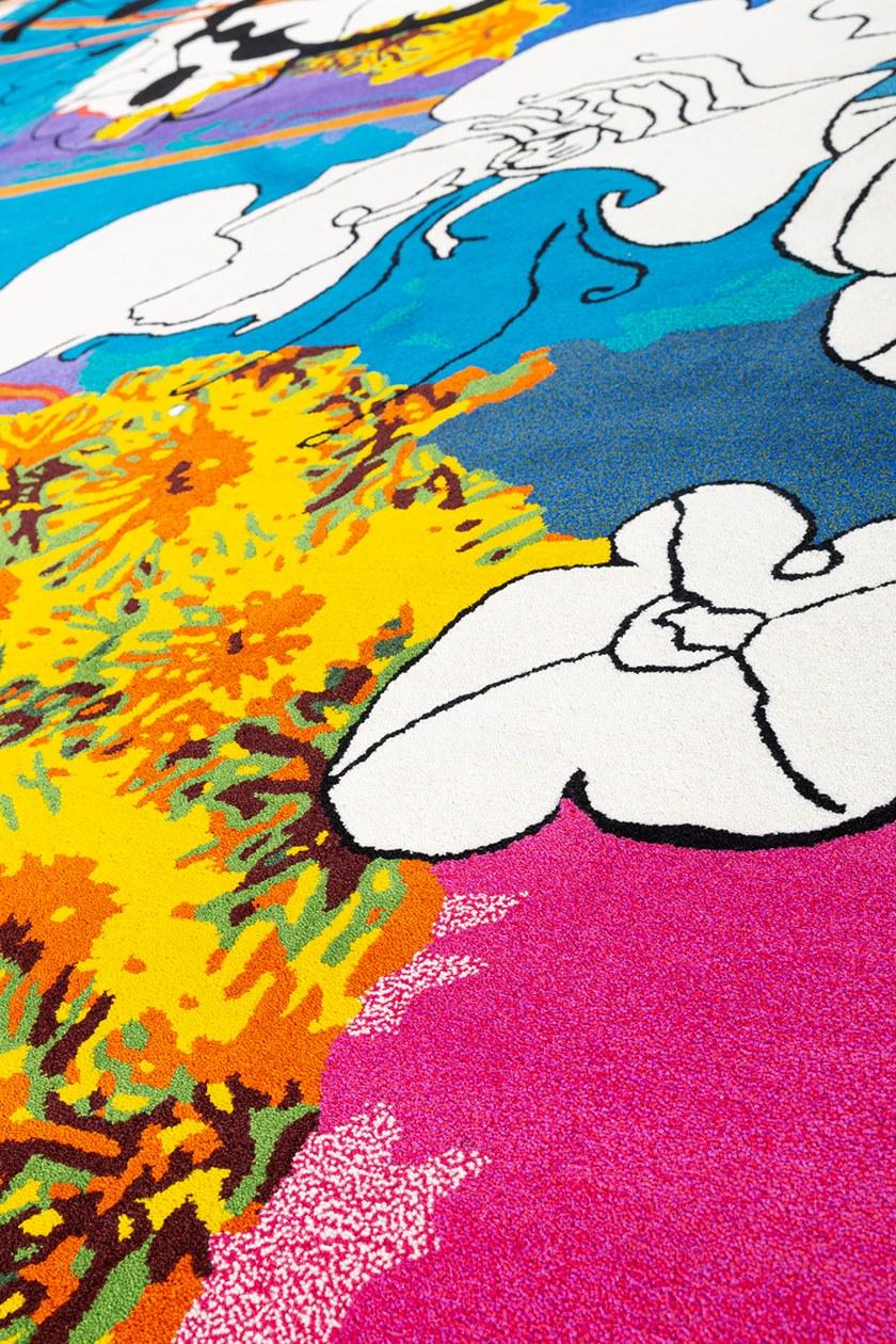 Diacasan Edition Прямоугольный шерстяной коврик с цветами ручной работы Sylvain & plume sun-id-1508210 - Вид №1