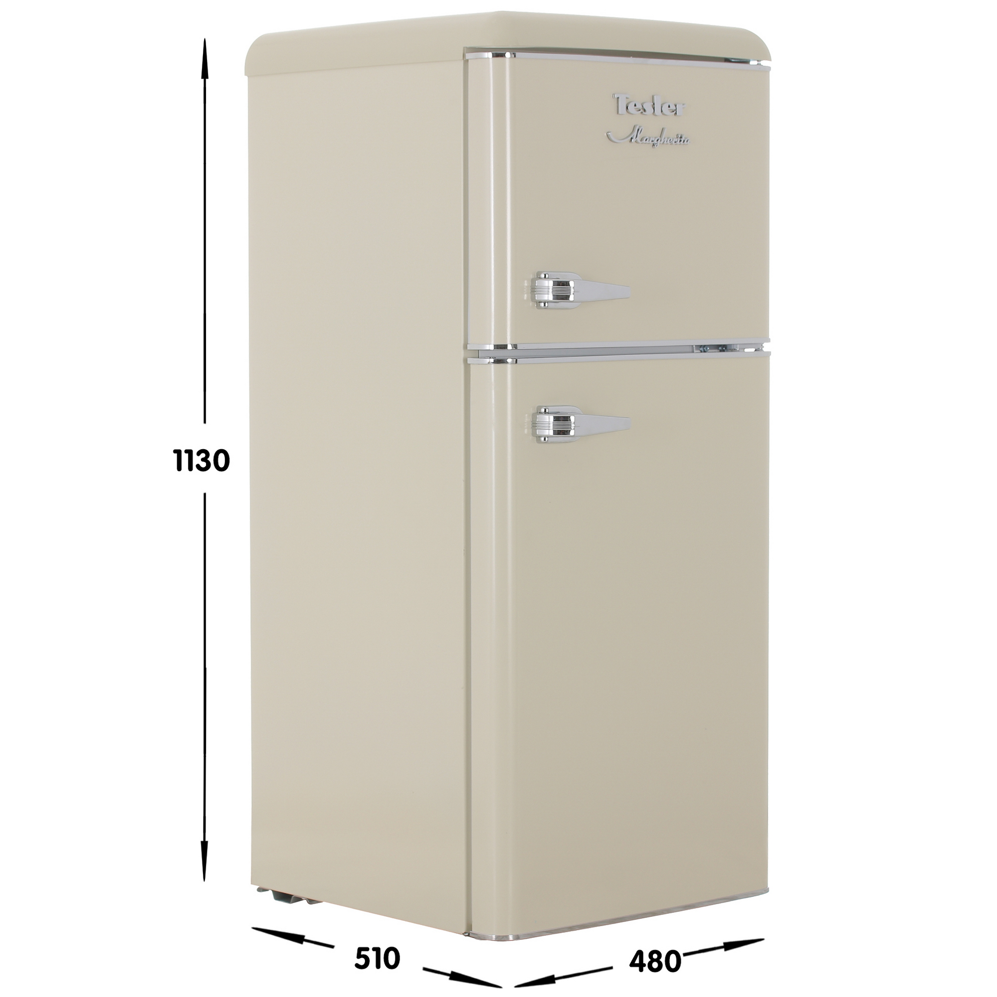 9057383 Холодильник компактный   Tesler RT-132 бежевый STDN-0141824 - Вид №6