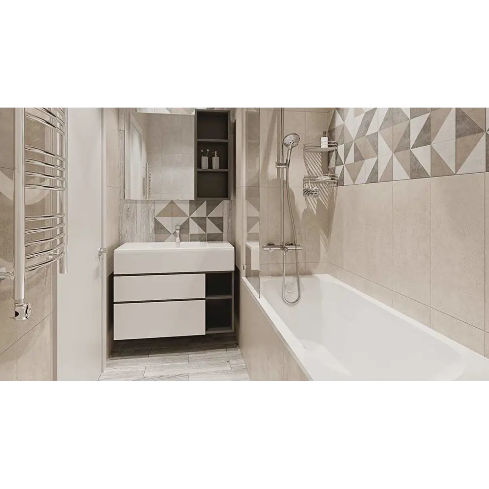 Плитка настенная Loft Latte 30х60 см 1.62 м² цвет светло-бежевый BELANI STLM-2058768 - Вид №6